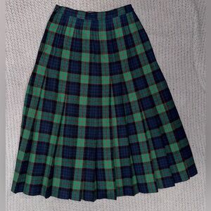Authentic Fletcher Tartan Pendleton Vintage Pleated Wool Skirt